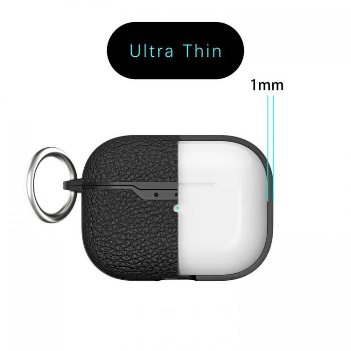 A-One Brand - AirPods Pro 2 Skal Litchi Texture TPU - Grn