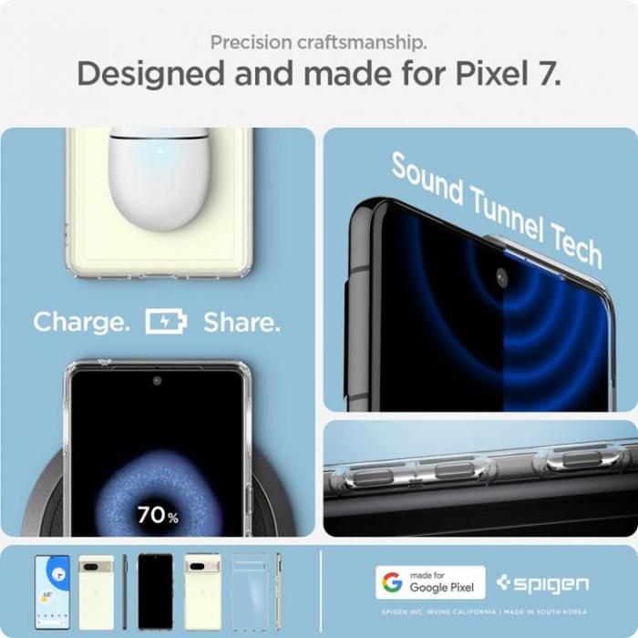 Spigen - Spigen Google Pixel 7 Skal Ultra Hybrid - Crystal Clear