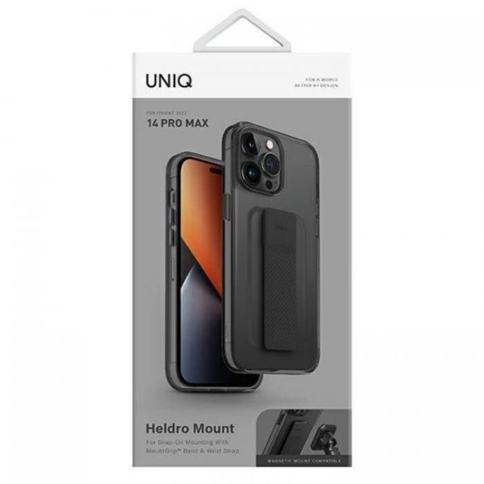 UNIQ - UNIQ iPhone 14 Pro Skal Heldro Mount - Gr/Vapor Smoke