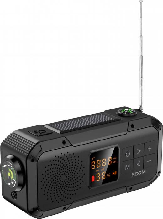 UTGATT5 - BooM vev-radio 2000mAh Powerbank Bluetooth Hgtalare Lampa - Svart