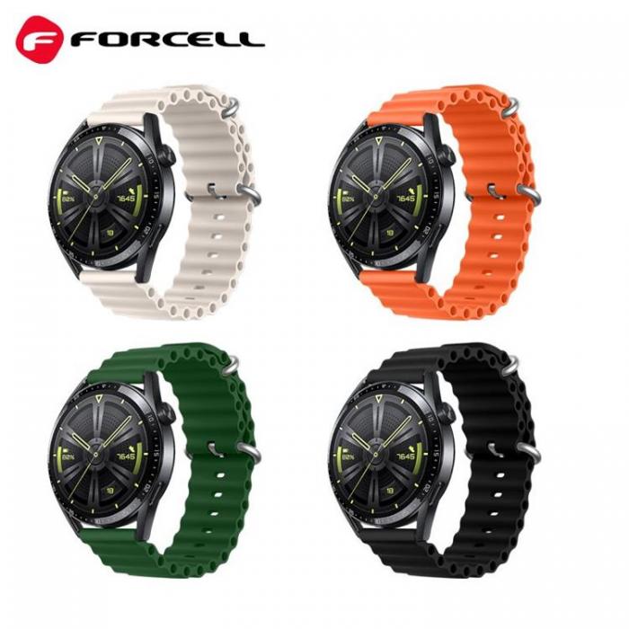 Forcell - Forcell Galaxy Watch Armband (20mm) FS01 - Svart