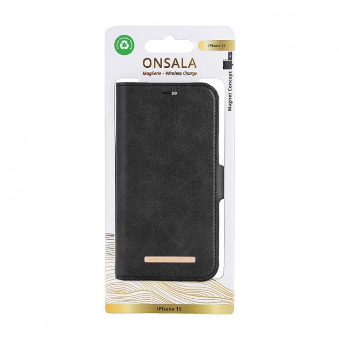 Onsala - Onsala iPhone 15 Plus Plnboksfodral Magsafe Eco - Svart