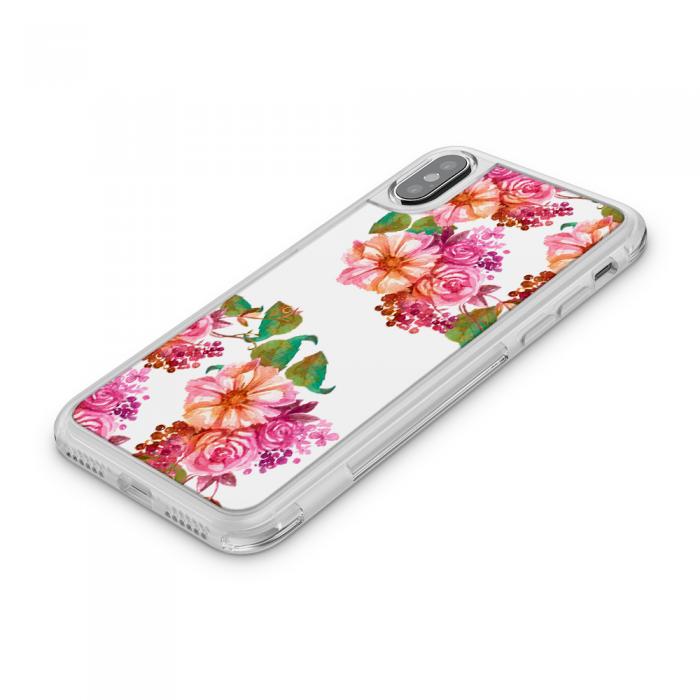 UTGATT5 - Fashion mobilskal till Apple iPhone X - Floral corners