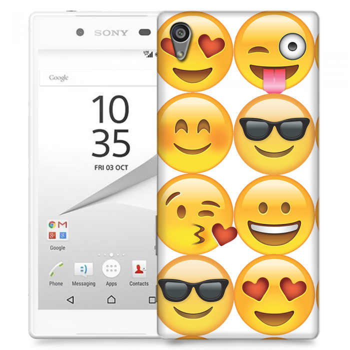 UTGATT5 - Skal till Sony Xperia Z5 - Emoji - Smileys