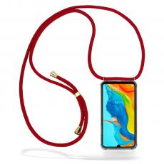 CoveredGear-Necklace - Boom Huawei P30 Lite mobilhalsband skal - Maroon Cord