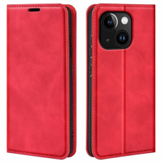 Taltech - iPhone 15 Plus Plånboksfodral Stöttåligt - Röd