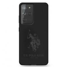 US Polo - US Polo Silicone On Tone Skal Galaxy S21 Ultra - Svart