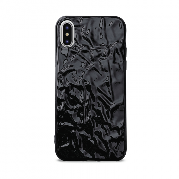 UTGATT4 - Puro Metal Flex Cover till iPhone XS / X - Black