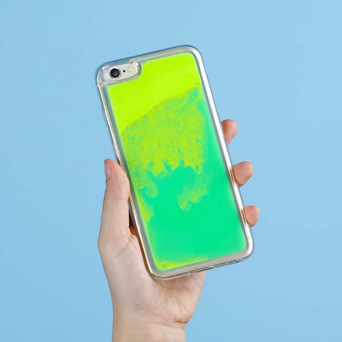 A-One Brand - Liquid Neon Sand skal till iPhone 6/6s Plus - Grn