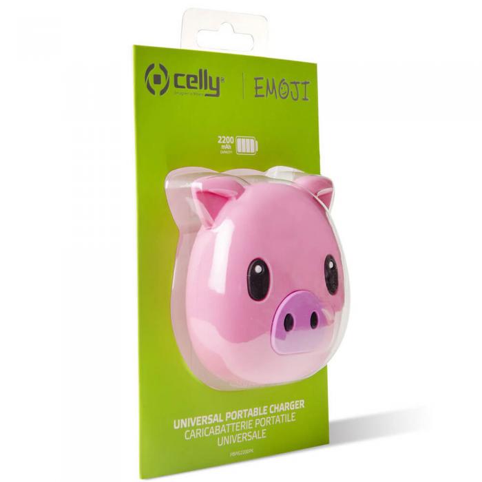 UTGATT1 - CELLY PowerBank Emoji Pig 2200 mAh