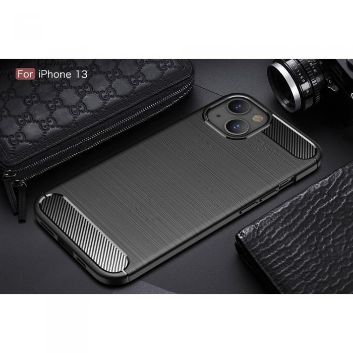 A-One Brand - Carbon Fiber Texture Skal iPhone 13 - Svart