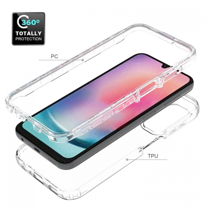 A-One Brand - Galaxy A24 4G Mobilskal 3in1 Gradient - Transparent