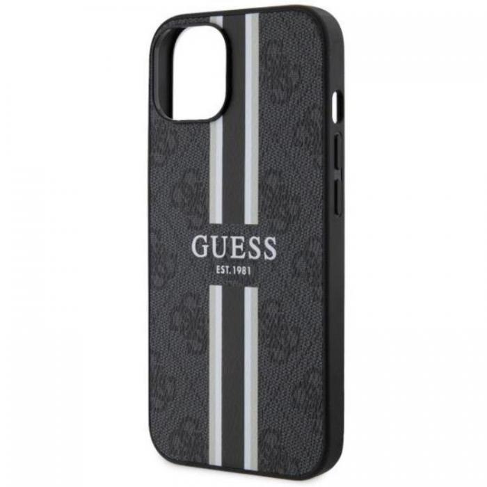 Guess - Guess iPhone 14 Plus Mobilskal MagSafe 4G Printed Stripe Svart