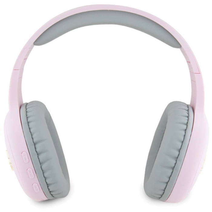 Hello Kitty - Hello Kitty On-Ear Hrlurar Bluetooth Metal Logo - Rosa/Gr