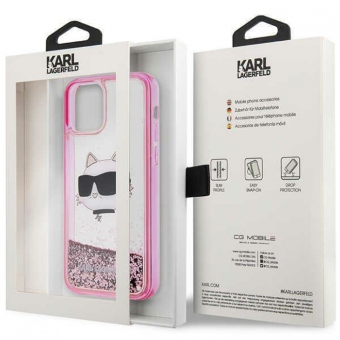 KARL LAGERFELD - Karl Lagerfeld iPhone 12/12 Pro Mobilskal Choupette's Head - Rosa