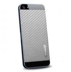 Spigen - Spigen Skin Guard Carbon Skin till Apple iPhone 5/5S/SE (Grå) + Skärmskydd