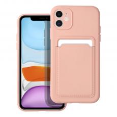 Forcell - iPhone 11 Skal Forcell Korthållare Mjukplast - Rosa