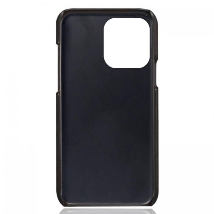 A-One Brand - iPhone 15 Pro Max Mobilskal Korthllare PU-Lder - Svart