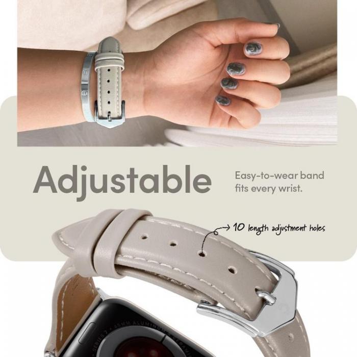 UTGATT1 - SPIGEN Armband Cyrill Kajuk Armband Apple Watch 4/5/6/7/8/SE (40/41 mm) - Cream
