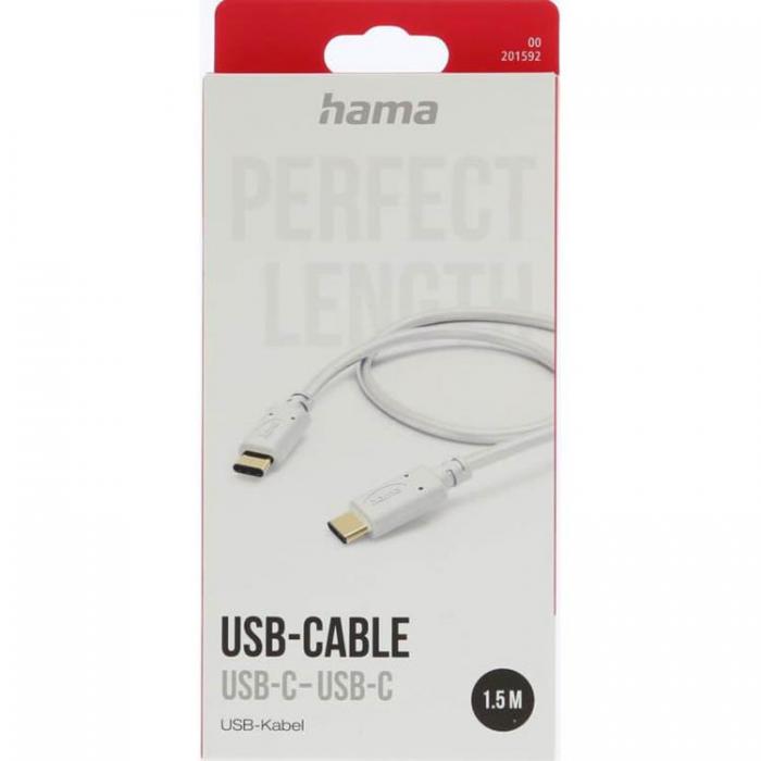 Hama - HAMA Laddkabel USB-C 1.5m - Vit