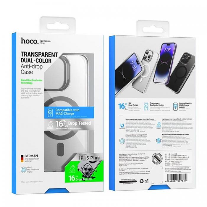 Hoco - Hoco iPhone 15 Plus Mobilskal Magsafe - Svart