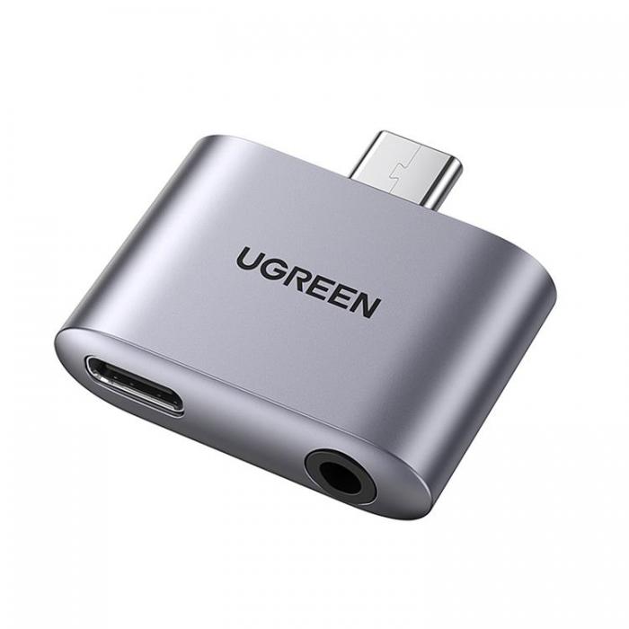 Ugreen - UGreen Adaptrar USB-C Till USB-C/Mini Jack 3.5mm - Gr
