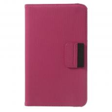 A-One Brand - Denim Rotating Plånboksfodral till Samsung Galaxy Tab 4 8.0 (Magenta)