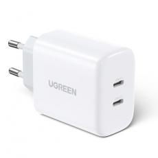 Ugreen - Ugreen Väggladdare 2x USB-C 40W Power Delivery - Vit