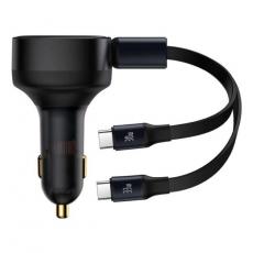 BASEUS - Baseus Billaddare 2x USB-C - Svart