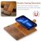 DG.MING - DG.MING iPhone 14 Pro Plnboksfodral Split Detachable Flip - Brun