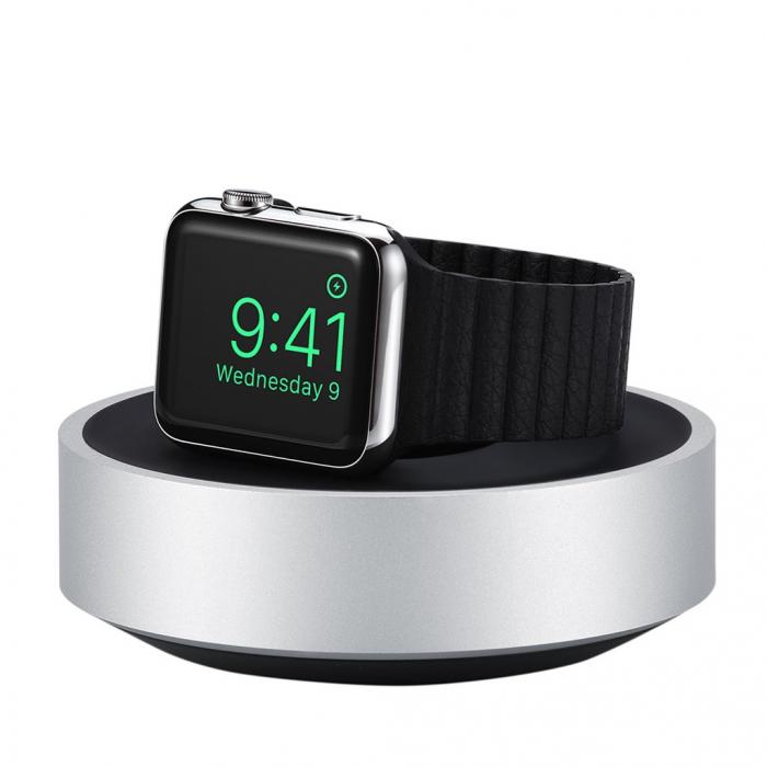 UTGATT5 - Just Mobile HoverDock fr Apple Watch med inbyggd sladdgmma