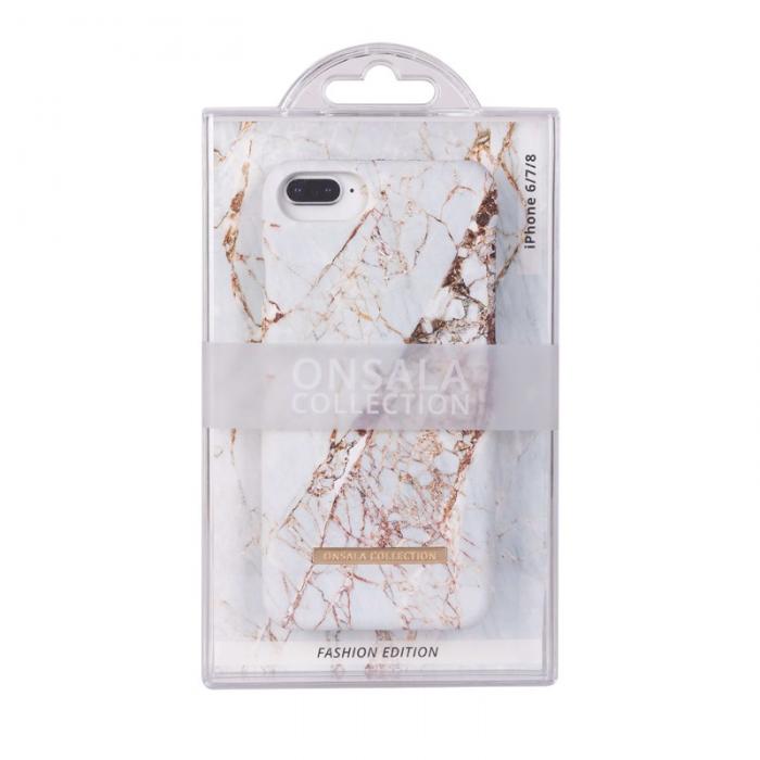 UTGATT1 - Onsala Collection mobilskal till iPhone 6/7/8/SE 2020 - White Rhino Marble
