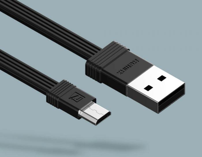 UTGATT5 - Remax Tengy 2x USB micro USB Kabel Set 1M/16CM Svart