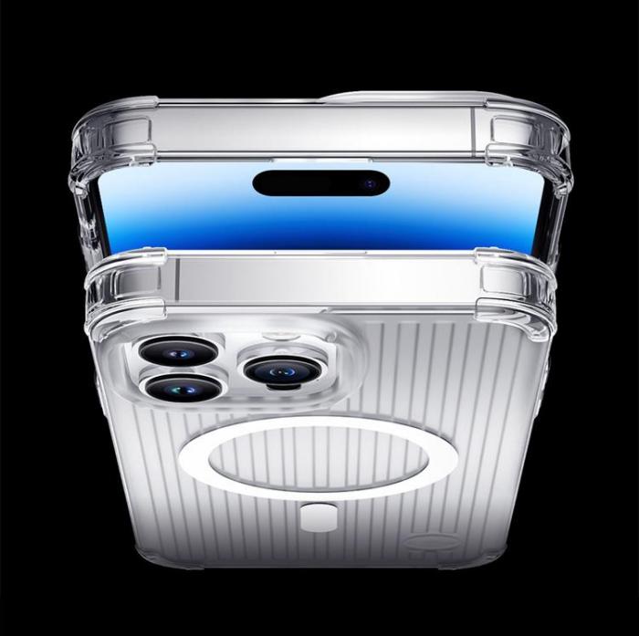 Kingxbar - Kingxbar iPhone 14 Pro Max Skal Magsafe PQY Go Out - Silver