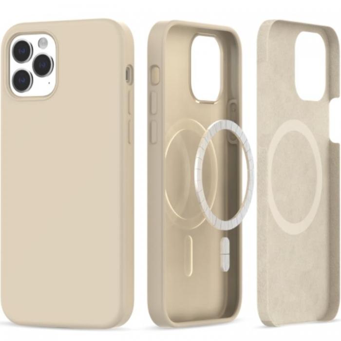 Tech-Protect - Tech-Protect iPhone 12/12 Pro Mobilskal Magsafe Silikon - Beige