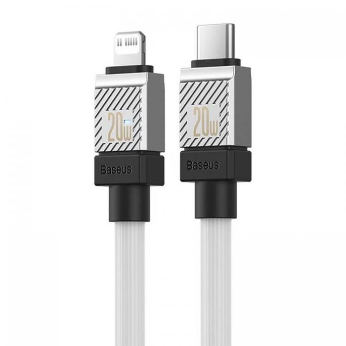 BASEUS - Baseus USB-C Till Lightning Kabel 20W 1m - Vit