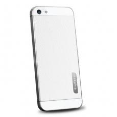 Spigen - Spigen Skin Guard Leather Skin till Apple iPhone 5/5S/SE (Vit) + Skärmskydd