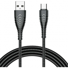 Veger - Veger USB-A till USB-C Kabel (1.2m) 2.4A - Svart