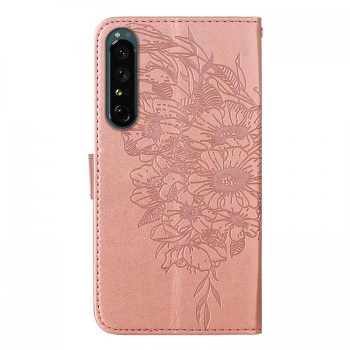 A-One Brand - Sony Xperia 1 IV Plnboksfodral Butterfly - Rosa Guld