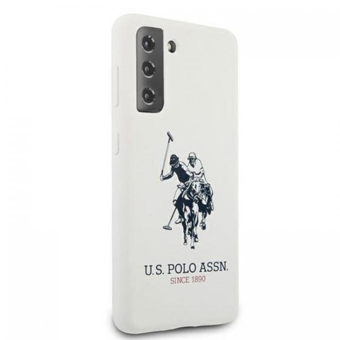 US Polo - US Polo Silicone Logo Skal Galaxy S21 Plus - Vit