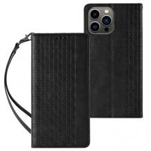 A-One Brand - iPhone 13 Pro Max Plånboksfodral Magnet Strap - Svart