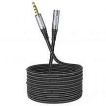 Hoco - Hoco 3.5 mm Ljud Kabel Förlängning Hane Till Hona 2m - Svart