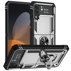 A-One Brand - Galaxy Z Flip 4 Skal Ringhållare Kickstand - Silver
