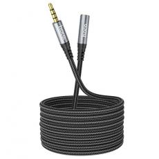 Hoco - Hoco 3.5 mm Ljud Kabel Förlängning Hane Till Hona 2m - Svart