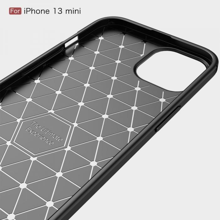 UTGATT1 - Carbon Fiber Texture Skal iPhone 13 Mini - Bl