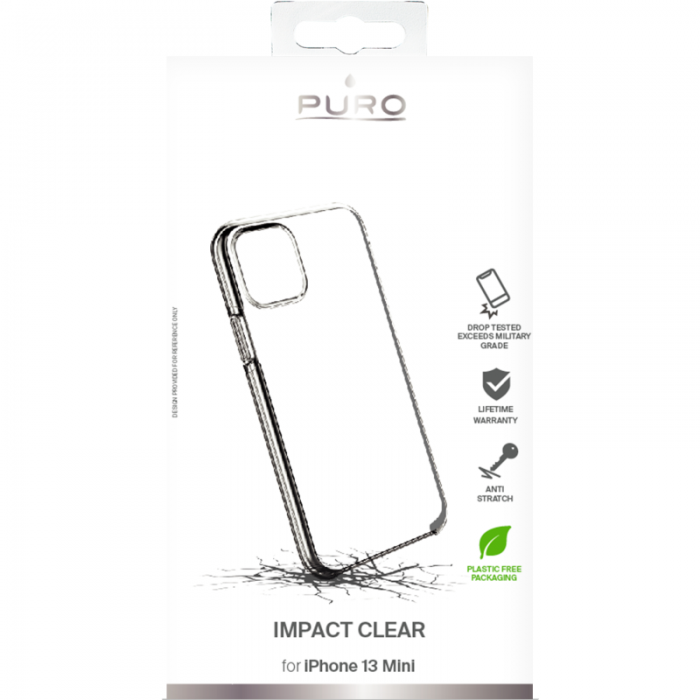 UTGATT1 - Puro Impact Clear Skal iPhone 13 Mini - Transparent
