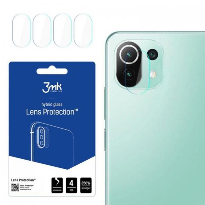 3MK - 3MK Xiaomi Mi 11 Lite 4G/5G Kameralinsskydd i Hrdat Glas