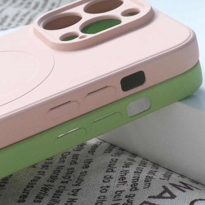 A-One Brand - iPhone 13 Pro Max Mobilskal MagSafe Silikon - Rosa