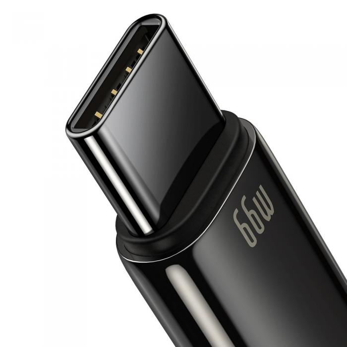 UTGATT1 - Baseus Tungsten USB-A till USB-C Kabel 66 W 1 m - Svart