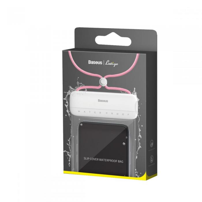 UTGATT5 - Baseus Lets Slip Universal Waterproof Case White/Pink
